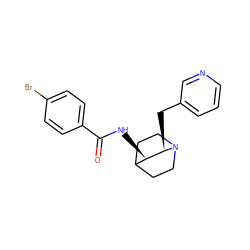 O=C(N[C@@H]1C2CCN(CC2)[C@@H]1Cc1cccnc1)c1ccc(Br)cc1 ZINC000028523664