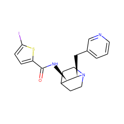 O=C(N[C@@H]1C2CCN(CC2)[C@@H]1Cc1cccnc1)c1ccc(I)s1 ZINC000028524345