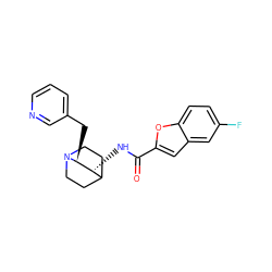 O=C(N[C@@H]1C2CCN(CC2)[C@H]1Cc1cccnc1)c1cc2cc(F)ccc2o1 ZINC000095572758