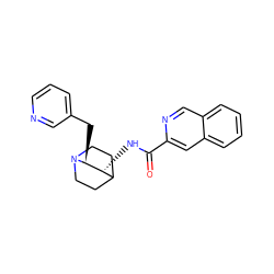 O=C(N[C@@H]1C2CCN(CC2)[C@H]1Cc1cccnc1)c1cc2ccccc2cn1 ZINC000095578107