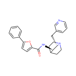 O=C(N[C@@H]1C2CCN(CC2)[C@H]1Cc1cccnc1)c1ccc(-c2ccccc2)o1 ZINC000095572235