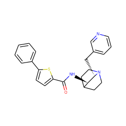 O=C(N[C@@H]1C2CCN(CC2)[C@H]1Cc1cccnc1)c1ccc(-c2ccccc2)s1 ZINC000095577515