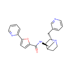 O=C(N[C@@H]1C2CCN(CC2)[C@H]1Cc1cccnc1)c1ccc(-c2ccccn2)o1 ZINC000095572095