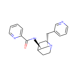 O=C(N[C@@H]1C2CCN(CC2)[C@H]1Cc1cccnc1)c1ccccn1 ZINC000095573266