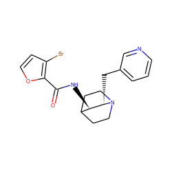 O=C(N[C@@H]1C2CCN(CC2)[C@H]1Cc1cccnc1)c1occc1Br ZINC000095577577