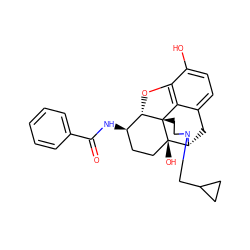 O=C(N[C@@H]1CC[C@@]2(O)[C@H]3Cc4ccc(O)c5c4[C@@]2(CCN3CC2CC2)[C@H]1O5)c1ccccc1 ZINC000028764231