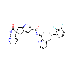 O=C(N[C@@H]1CC[C@@H](c2cccc(F)c2F)Cc2cccnc21)c1cnc2c(c1)C[C@@]1(C2)C(=O)Nc2ncccc21 ZINC000205787960