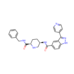 O=C(N[C@@H]1CC[C@H](C(=O)NCc2ccccc2)NC1)c1ccc2[nH]nc(-c3ccncc3)c2c1 ZINC000205014708