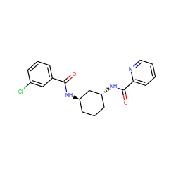 O=C(N[C@@H]1CCC[C@@H](NC(=O)c2ccccn2)C1)c1cccc(Cl)c1 ZINC000095589664