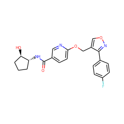 O=C(N[C@@H]1CCC[C@H]1O)c1ccc(OCc2conc2-c2ccc(F)cc2)nc1 ZINC000140308980