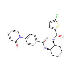 O=C(N[C@@H]1CCCC[C@@H]1NC(=O)c1ccc(Cl)s1)c1ccc(-n2ccccc2=O)cc1 ZINC000028822843