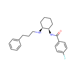 O=C(N[C@@H]1CCCC[C@@H]1NCCCc1ccccc1)c1ccc(F)cc1 ZINC000169350877