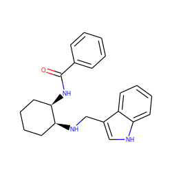 O=C(N[C@@H]1CCCC[C@@H]1NCc1c[nH]c2ccccc12)c1ccccc1 ZINC000169350867