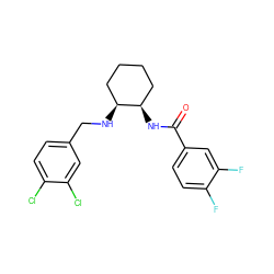 O=C(N[C@@H]1CCCC[C@@H]1NCc1ccc(Cl)c(Cl)c1)c1ccc(F)c(F)c1 ZINC000169350887