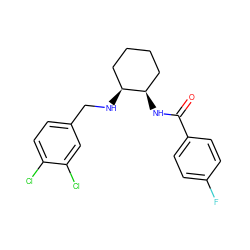 O=C(N[C@@H]1CCCC[C@@H]1NCc1ccc(Cl)c(Cl)c1)c1ccc(F)cc1 ZINC000169350870