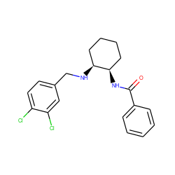 O=C(N[C@@H]1CCCC[C@@H]1NCc1ccc(Cl)c(Cl)c1)c1ccccc1 ZINC000169350883