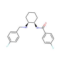 O=C(N[C@@H]1CCCC[C@@H]1NCc1ccc(F)cc1)c1ccc(F)cc1 ZINC000169350872