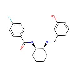 O=C(N[C@@H]1CCCC[C@@H]1NCc1cccc(O)c1)c1ccc(F)cc1 ZINC000169350874