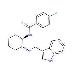 O=C(N[C@@H]1CCCC[C@H]1NCc1c[nH]c2ccccc12)c1ccc(F)cc1 ZINC000169350896