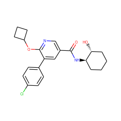 O=C(N[C@@H]1CCCC[C@H]1O)c1cnc(OC2CCC2)c(-c2ccc(Cl)cc2)c1 ZINC000103247969