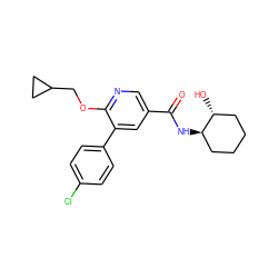 O=C(N[C@@H]1CCCC[C@H]1O)c1cnc(OCC2CC2)c(-c2ccc(Cl)cc2)c1 ZINC000103247973