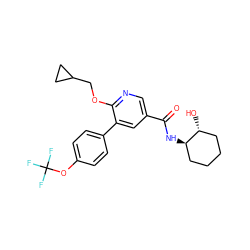 O=C(N[C@@H]1CCCC[C@H]1O)c1cnc(OCC2CC2)c(-c2ccc(OC(F)(F)F)cc2)c1 ZINC000103247920