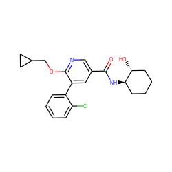 O=C(N[C@@H]1CCCC[C@H]1O)c1cnc(OCC2CC2)c(-c2ccccc2Cl)c1 ZINC000103247993