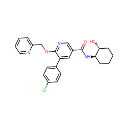 O=C(N[C@@H]1CCCC[C@H]1O)c1cnc(OCc2ccccn2)c(-c2ccc(Cl)cc2)c1 ZINC000103247987