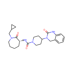 O=C(N[C@@H]1CCCCN(CC2CC2)C1=O)N1CCC(N2Cc3ccccc3NC2=O)CC1 ZINC000028824277