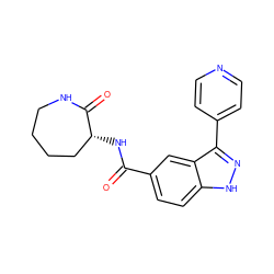 O=C(N[C@@H]1CCCCNC1=O)c1ccc2[nH]nc(-c3ccncc3)c2c1 ZINC000205037610