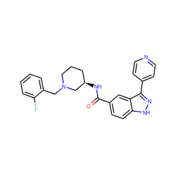 O=C(N[C@@H]1CCCN(Cc2ccccc2F)C1)c1ccc2[nH]nc(-c3ccncc3)c2c1 ZINC000205030816