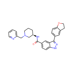 O=C(N[C@@H]1CCCN(Cc2ccccn2)C1)c1ccc2[nH]nc(-c3ccc4c(c3)CCO4)c2c1 ZINC000144975898