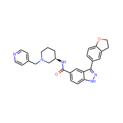 O=C(N[C@@H]1CCCN(Cc2ccncc2)C1)c1ccc2[nH]nc(-c3ccc4c(c3)CCO4)c2c1 ZINC000199804250