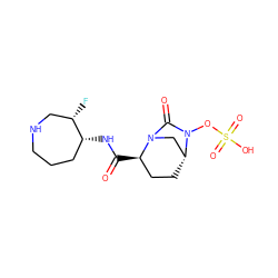 O=C(N[C@@H]1CCCNC[C@@H]1F)[C@@H]1CC[C@@H]2CN1C(=O)N2OS(=O)(=O)O ZINC000096168582