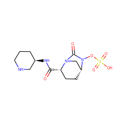 O=C(N[C@@H]1CCCNC1)[C@H]1CC[C@@H]2CN1C(=O)N2OS(=O)(=O)O ZINC000169684712