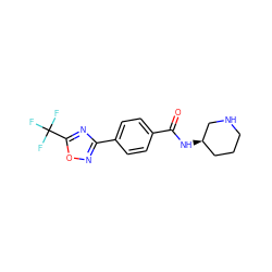 O=C(N[C@@H]1CCCNC1)c1ccc(-c2noc(C(F)(F)F)n2)cc1 ZINC000142987692