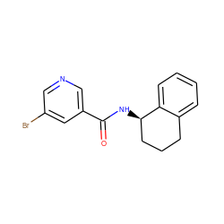 O=C(N[C@@H]1CCCc2ccccc21)c1cncc(Br)c1 ZINC000005442925