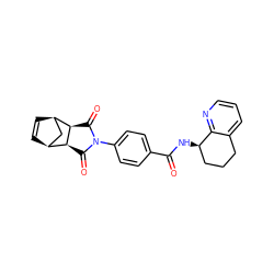 O=C(N[C@@H]1CCCc2cccnc21)c1ccc(N2C(=O)[C@H]3[C@H]4C=C[C@H](C4)[C@H]3C2=O)cc1 ZINC000062178736