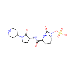 O=C(N[C@@H]1CCN(C2CCNCC2)C1=O)[C@@H]1CC[C@@H]2CN1C(=O)N2OS(=O)(=O)O ZINC000096168581