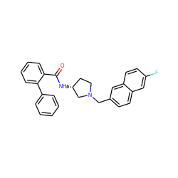 O=C(N[C@@H]1CCN(Cc2ccc3cc(F)ccc3c2)C1)c1ccccc1-c1ccccc1 ZINC000043068561