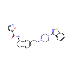 O=C(N[C@@H]1CCc2ccc(CCN3CCN(c4nsc5ccccc45)CC3)cc21)c1ccno1 ZINC000029038714