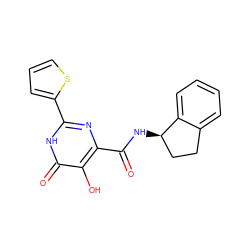 O=C(N[C@@H]1CCc2ccccc21)c1nc(-c2cccs2)[nH]c(=O)c1O ZINC000028820263