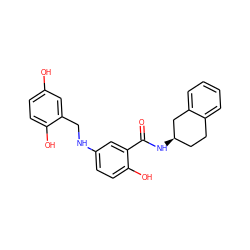 O=C(N[C@@H]1CCc2ccccc2C1)c1cc(NCc2cc(O)ccc2O)ccc1O ZINC000012352725