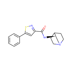 O=C(N[C@@H]1CN2CCC1CC2)c1cc(-c2ccccc2)sn1 ZINC000028523611