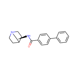 O=C(N[C@@H]1CN2CCC1CC2)c1ccc(-c2ccccc2)cc1 ZINC000008381666