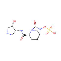 O=C(N[C@@H]1CNC[C@@H]1O)[C@@H]1CC[C@@H]2CN1C(=O)N2OS(=O)(=O)O ZINC000096168577