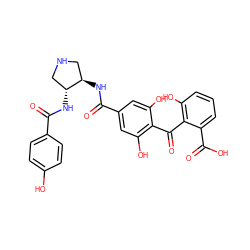O=C(N[C@@H]1CNC[C@H]1NC(=O)c1cc(O)c(C(=O)c2c(O)cccc2C(=O)O)c(O)c1)c1ccc(O)cc1 ZINC000026152331