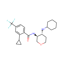 O=C(N[C@@H]1COCC[C@H]1NC1CCCCC1)c1ccc(C(F)(F)F)cc1C1CC1 ZINC000118615736