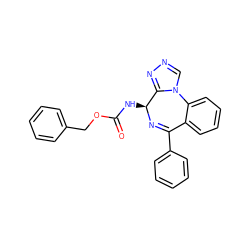 O=C(N[C@@H]1N=C(c2ccccc2)c2ccccc2-n2cnnc21)OCc1ccccc1 ZINC000029482182