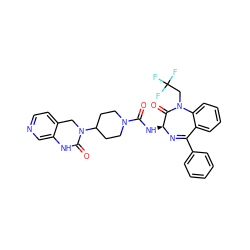 O=C(N[C@@H]1N=C(c2ccccc2)c2ccccc2N(CC(F)(F)F)C1=O)N1CCC(N2Cc3ccncc3NC2=O)CC1 ZINC000036177823